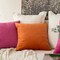 MIULEE Fall Pack of 2 Velvet Soft Solid Decorative Square Throw Pillow Covers Set Cushion Case for Sofa Bedroom Car 18x18 Inch 45x45 Cm Orange